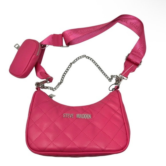 Steve Madden Pink Quilted Crossbody Bag - Picture 2 of 4